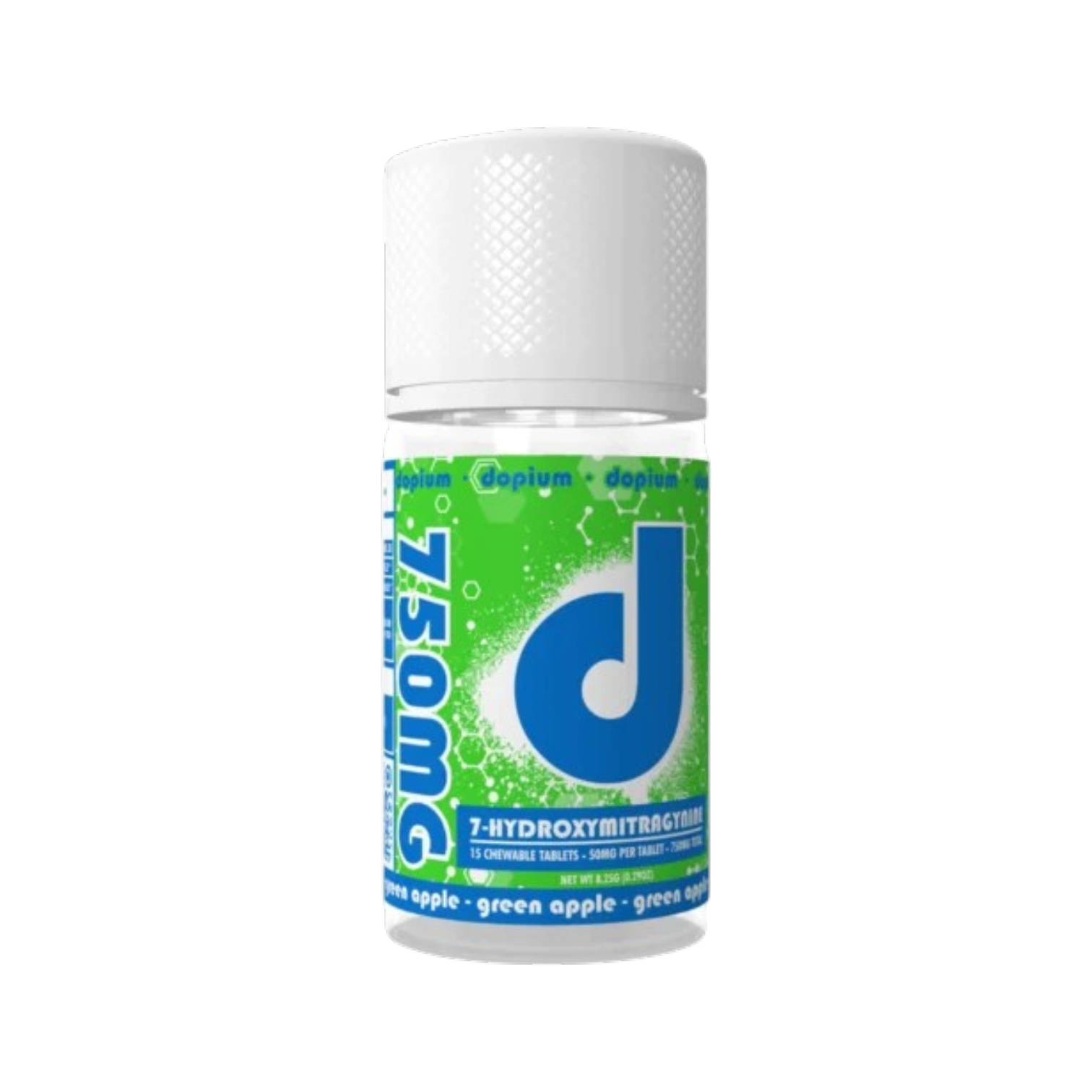 Dopium 7OH Green Apple Kratom Extract Tablets 15ct 50mg